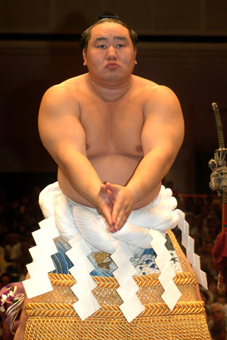 Sumo wrestler Asashoryu Akinori.