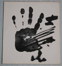 Yoshibayama Junnosuke Tegata: handprint of the Japanese Sumo wrestler.